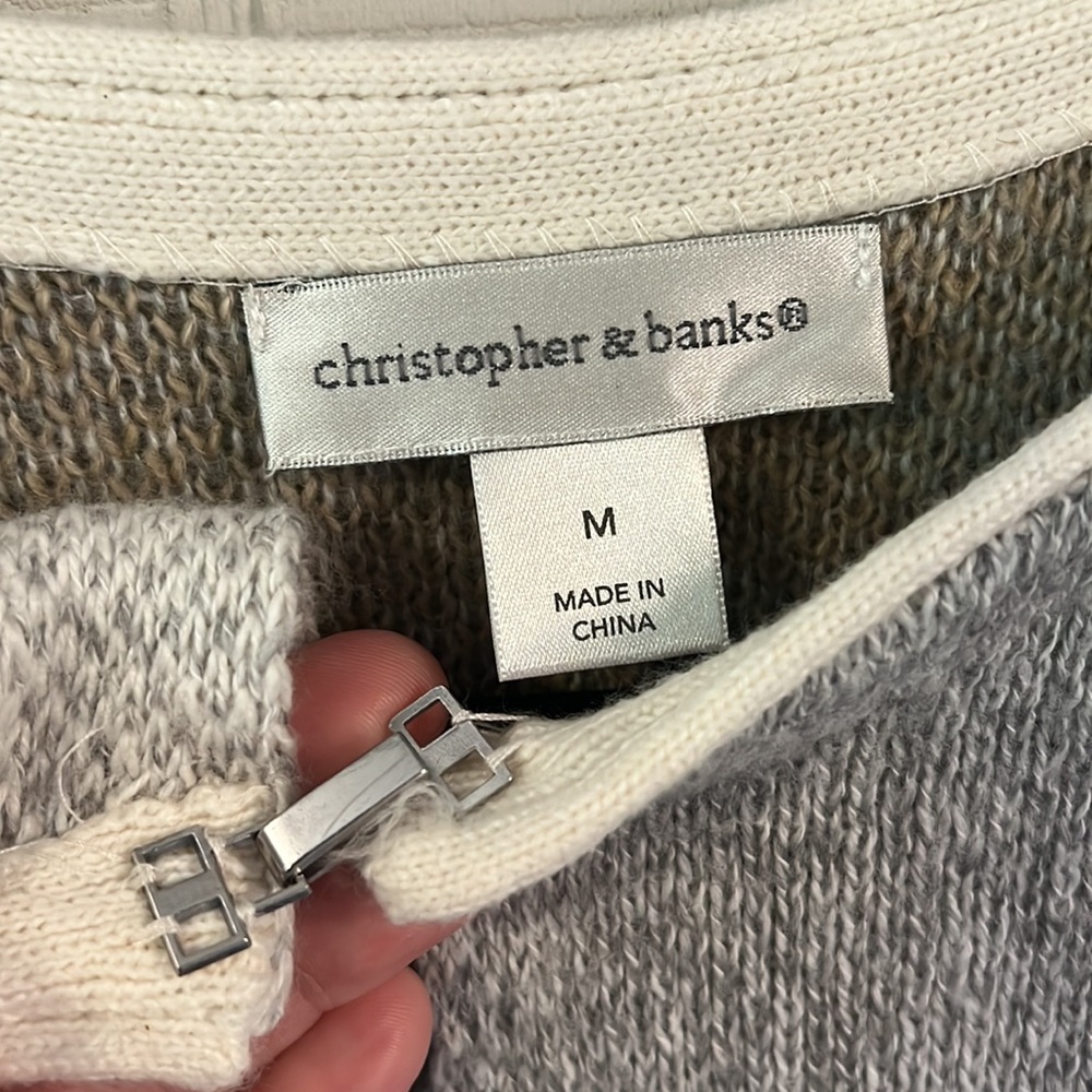Christopher & Banks color block long duster - Picture 2 of 4